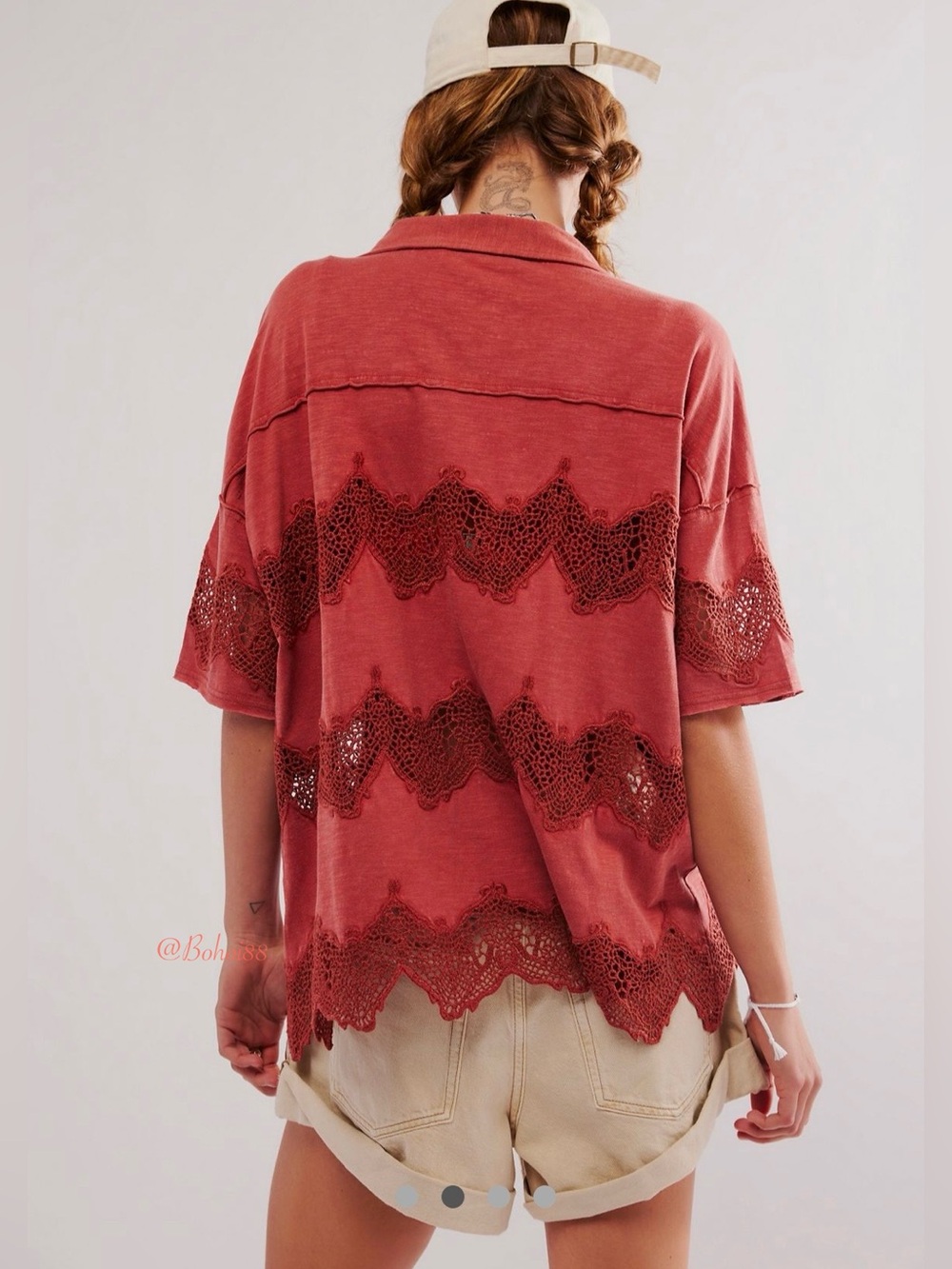 NWT Free People We The Free Luca Tee Button Down Top